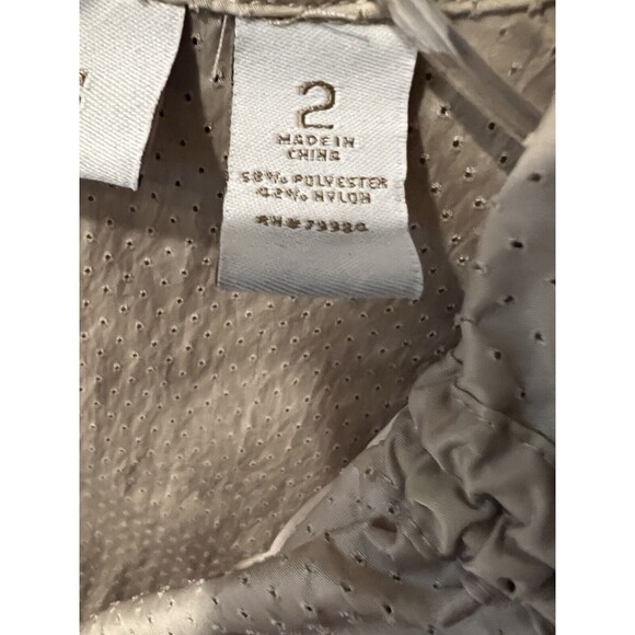 CHICOS Weekends Jacket Womens 2 US L Beige windbreaker Utility Snap Lightweight - Picture 8 of 8